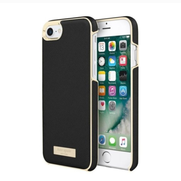 Kate Spade Sleek Minimalist Wrap Saffiano  iPhone 8/7 Plus Phone Case - Picture 1 of 5